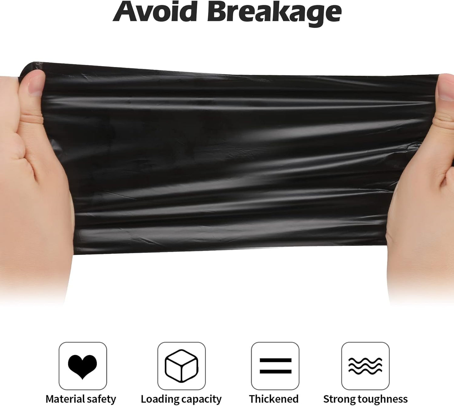 2-4 Gallon Portable Trash Bags,120 Counts Thicken portable Small Garbage Bags for Office