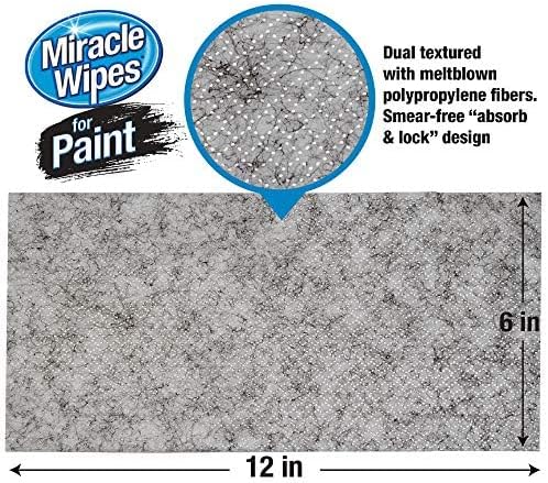 MiracleWipes for Paint Prep & Cleanup, Remove Tough Grime Build-Up, Wet Paint, Caulking, Epoxy
