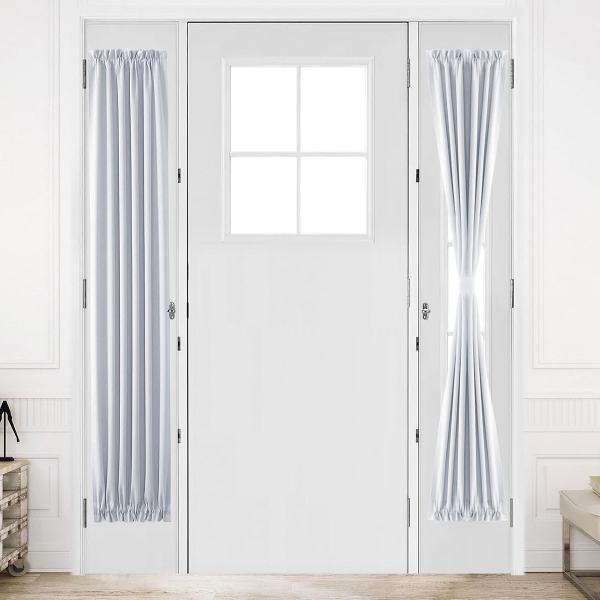 DWCN French Door Curtains – Rod Pocket Thermal Curtain for Doors with Glass Window, Kitchen and