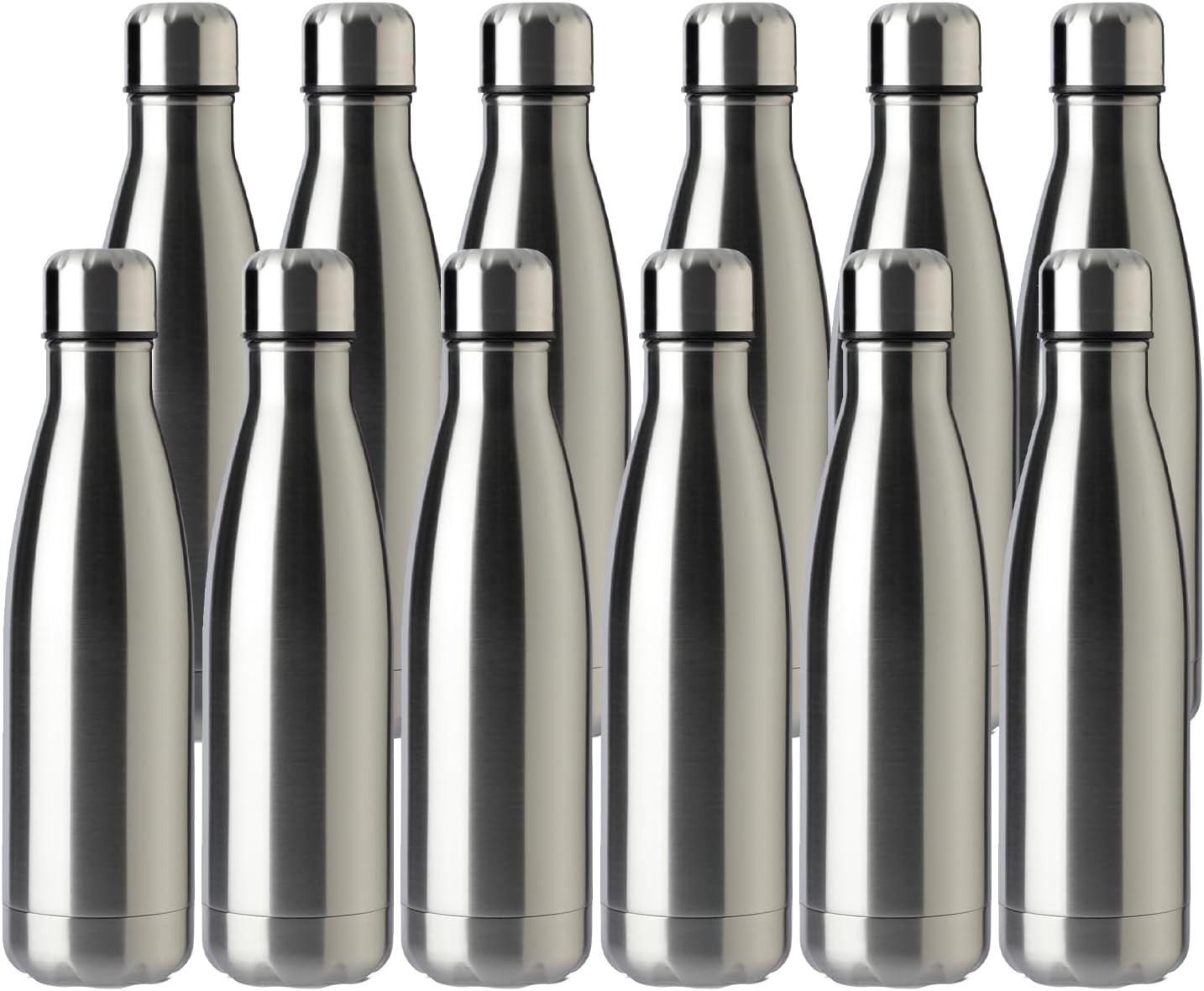 MEWAY 17oz Sport Water Bottle 12 Pack Vacuum Insulated Stainless Steel Leak-Proof Double Wall Cola