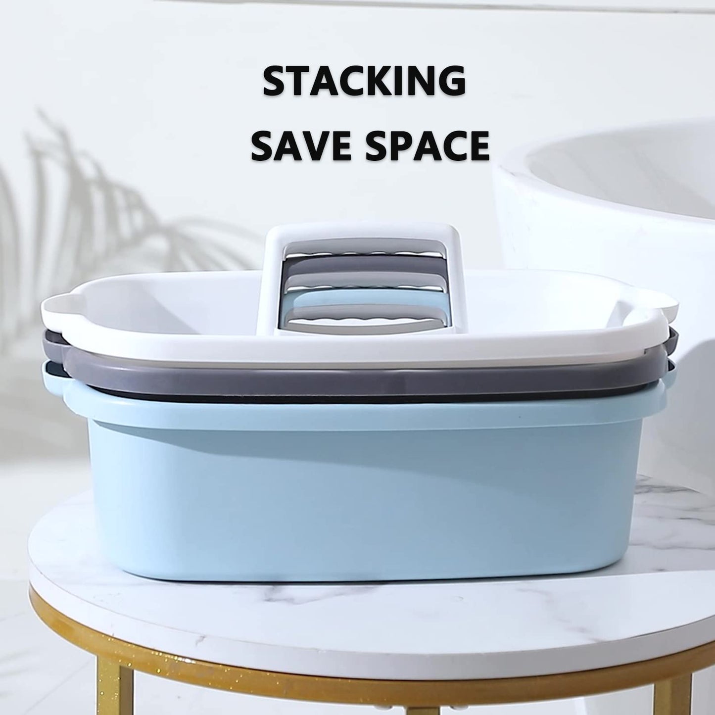 JiatuA Large Cleaning Supplies Caddy Portable Shower Caddy Basket Dark Gray