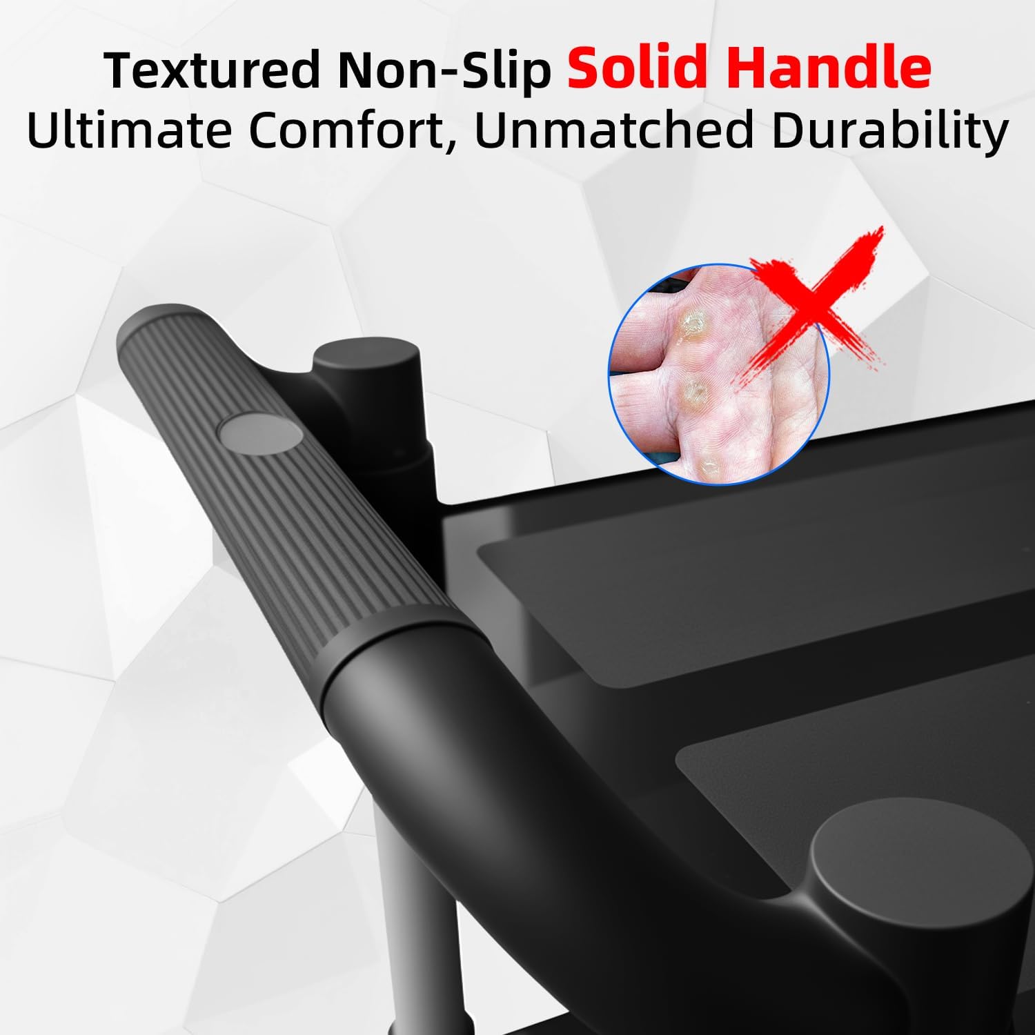 Plastic Utility Cart with Anti-Tangle Wheels, Solid Armrests, 450 Lbs Heavy Duty Capacity, 3-Tier