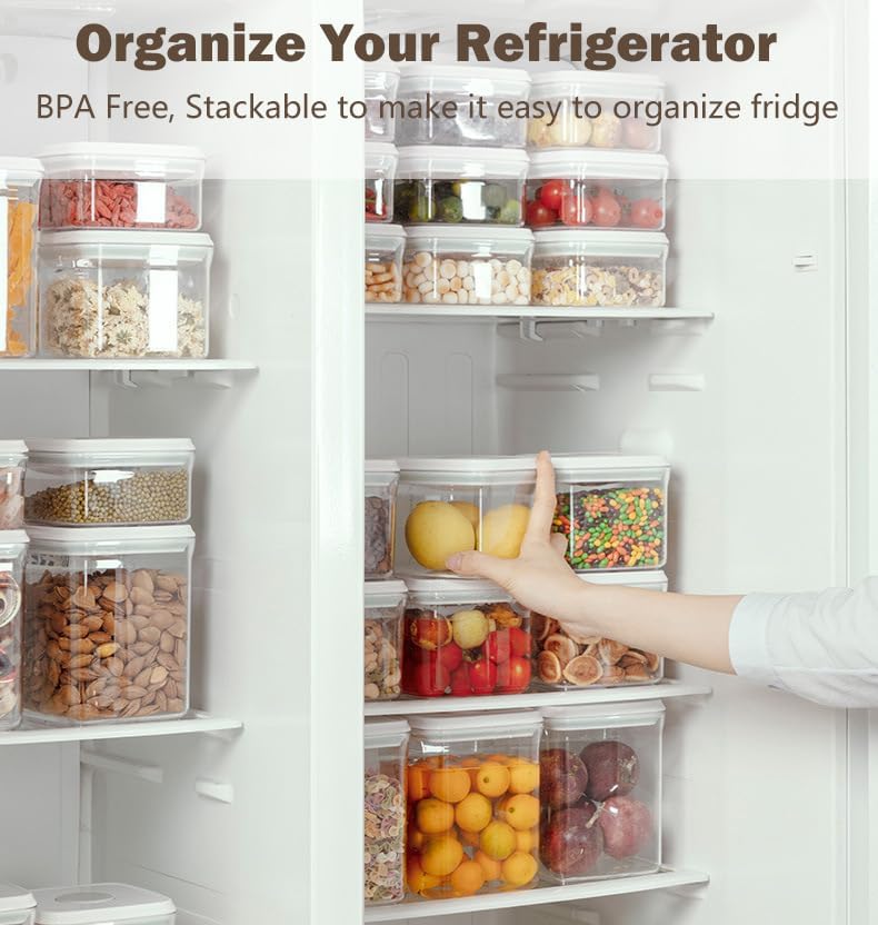 Pop Food Storage Containers Set Airtight Food Storage Containers with Pop Lids, Kitchen Pantry