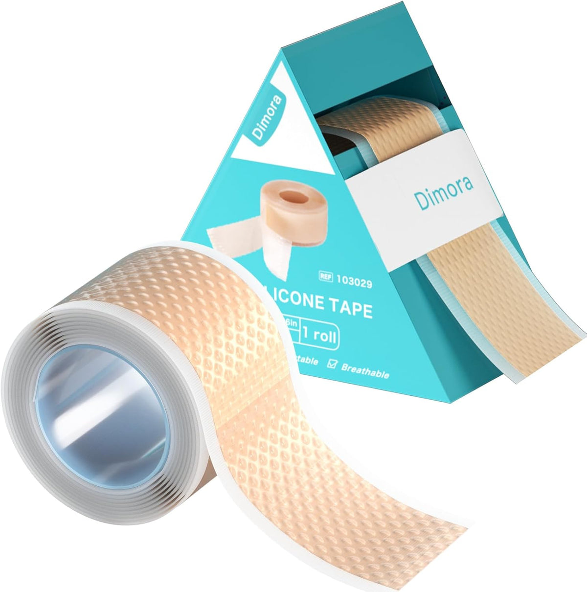 Dimora Silicone Medical Tape - Hypoallergenic First Aid Tapes with Easy Tear Design, Pain-Free