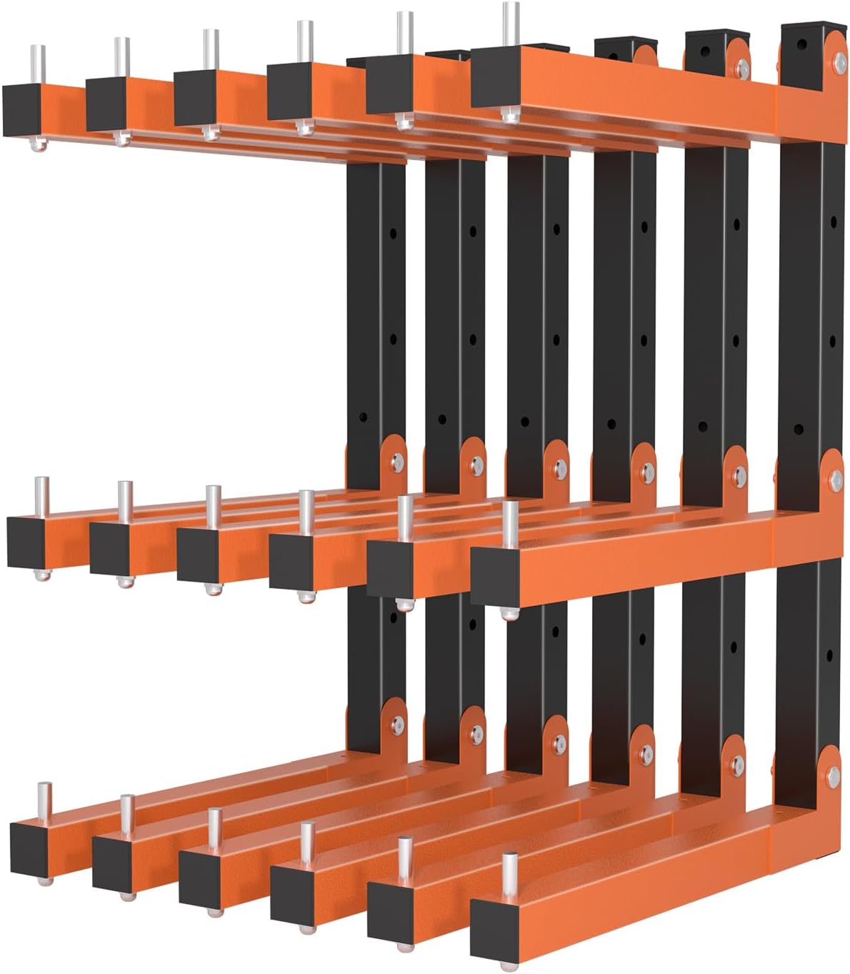 Lumber Storage Rack Wall-Mounted Lumber Racks Heavy Duty Wood Storage Rack with 9-Level Holds Up