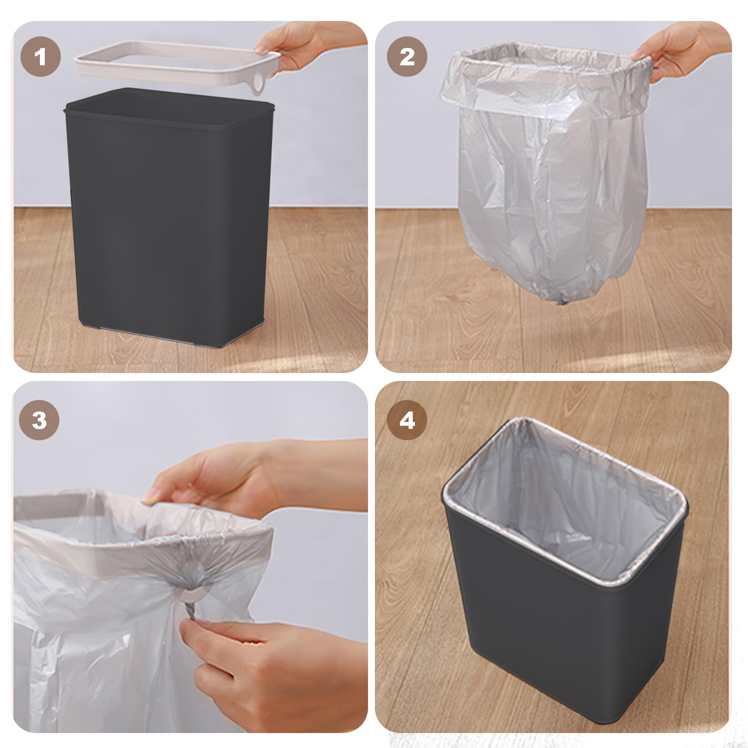 Yatmung 4 Gallons Bathroom Trash Can Automatic Touchless - 15.5 Liters Smart Trash Can Motion