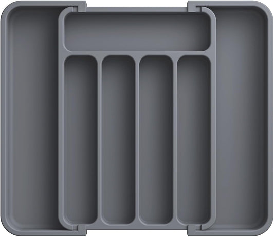 Aujen Silverware Organizer - Expandable Kitchen Drawer Organizer, Adjustable Utensil Organizer