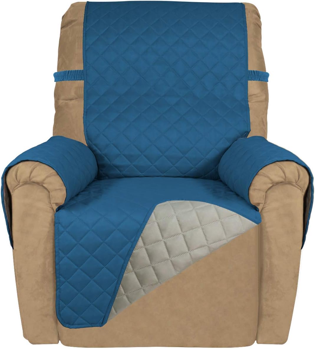 PureFit Reversible Quilted Sofa Cover, Water Resistant Slipcover Furniture Protector, Washable