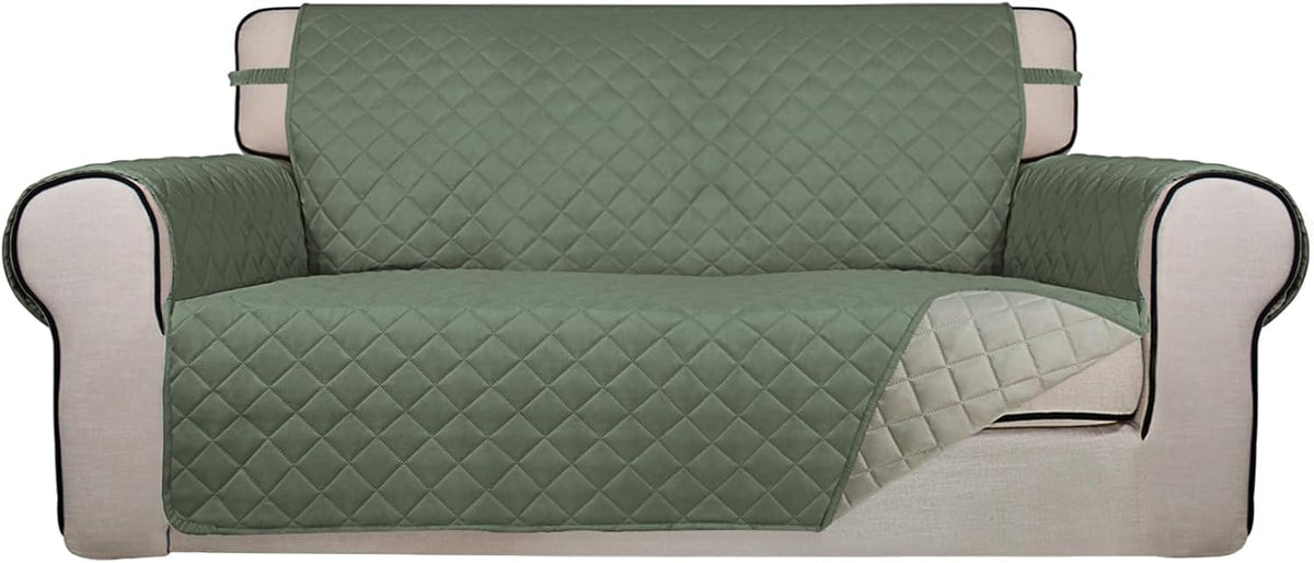 PureFit Reversible Quilted Sofa Cover, Water Resistant Slipcover Furniture Protector, Washable