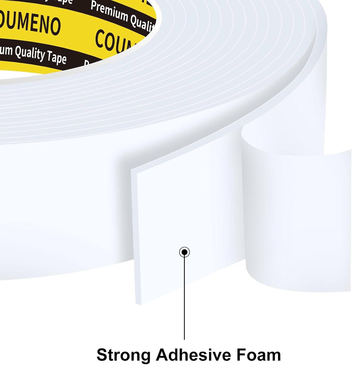 Single-Sided EVA Foam Tape, Single-Sided Sealing Strip Foam Pad Sponge Tape,Self-Adhesive