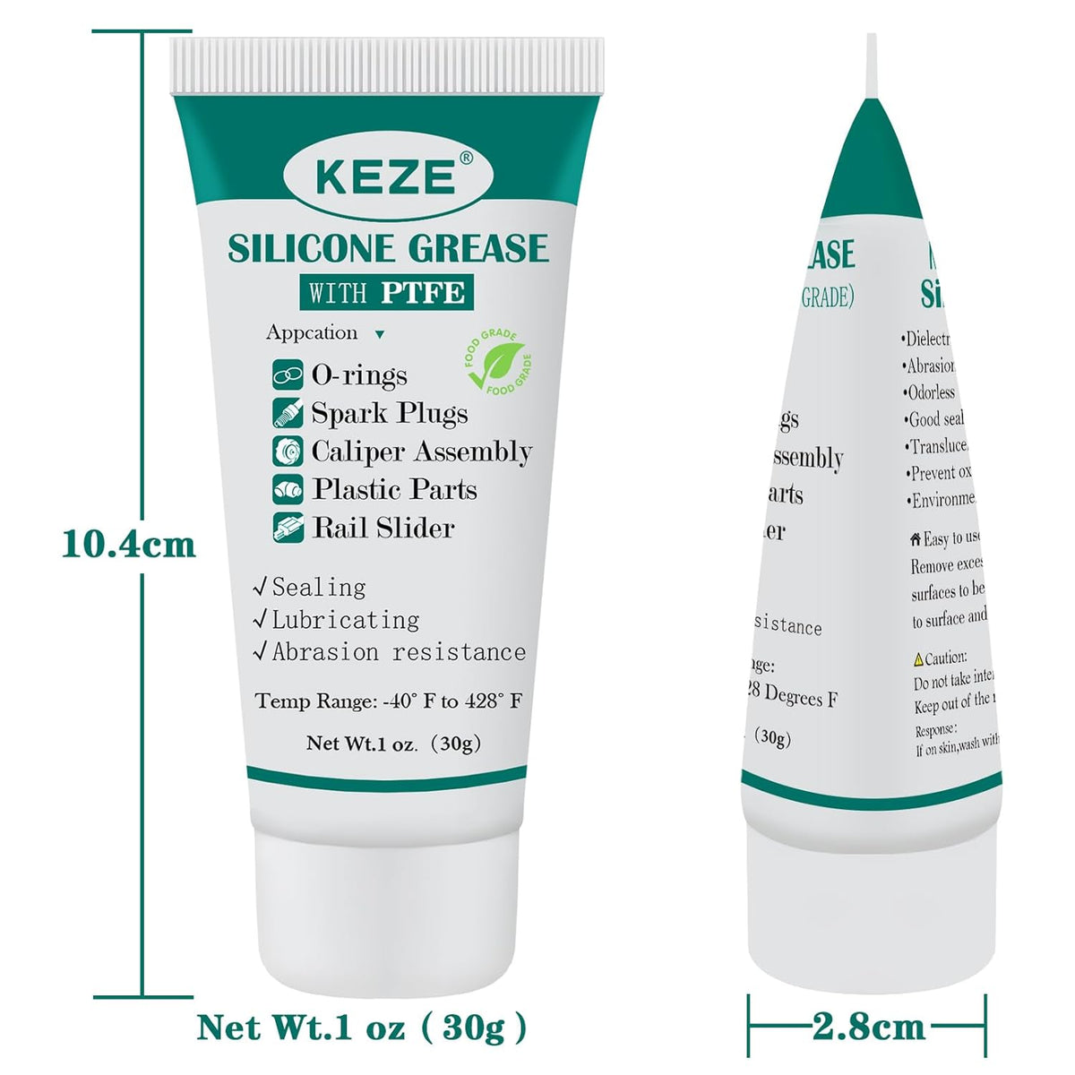 KEZE Silicone Grease Automotive PTFE Lubricant Sliding Glass Door Grease Tube 92003 Lube for