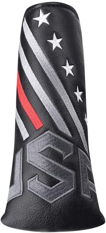 Big Teeth Golf Cover USA Stripe and Star Headcover Covers, Driver Fairway Wood Hybrid Headcovers