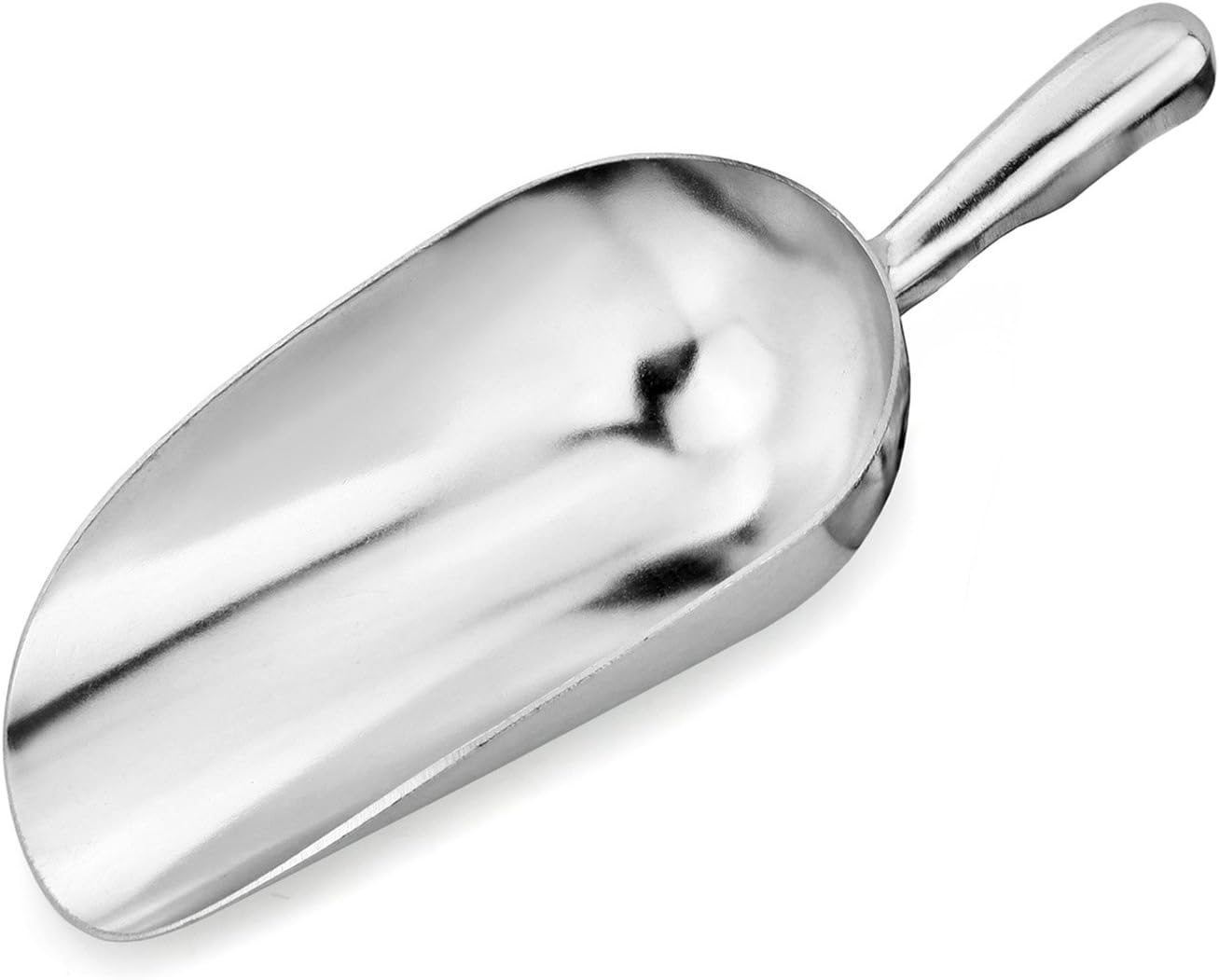 New Star Foodservice 34547 One-Piece Cast Aluminum Round Bottom Bar Ice Flour Utility Scoop, 24