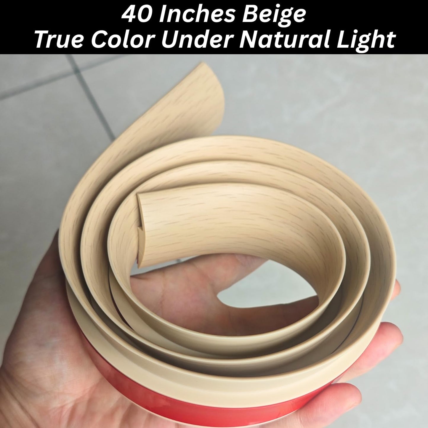 1/5 inch Height Floor Transition Strip, Self Adhesive Carpet Wood Tile Vinyl Flooring Laminate