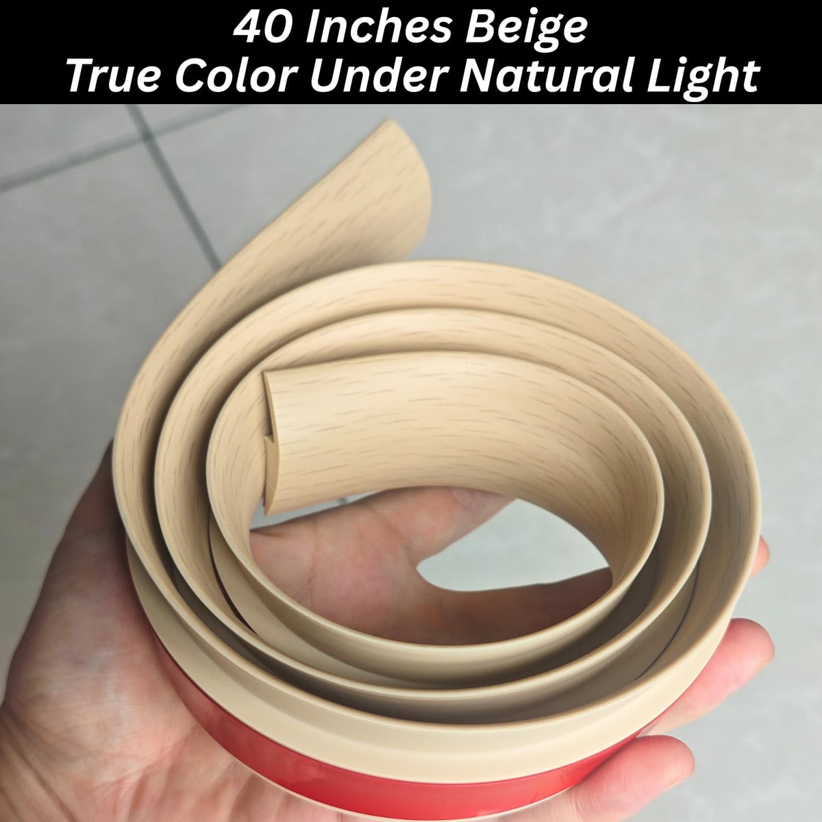 1/5 inch Height Floor Transition Strip, Self Adhesive Carpet Wood Tile Vinyl Flooring Laminate
