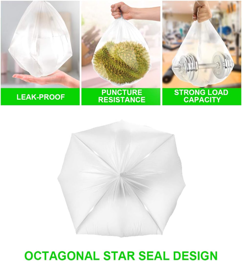 Small Clear Trash Bags – FORID 2.6 Gallon Garbage Bags Wastebasket Bin Liners 220 Count Plastic
