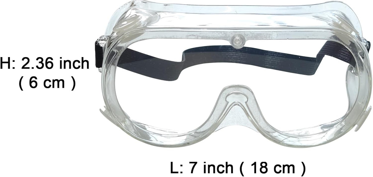 Safety Goggles 6 Pack - Anti-Fog Protective Safety Glasses - Clear Lens Adjustable Soft Lightweight