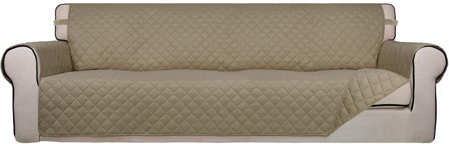 PureFit Reversible Quilted Sofa Cover, Water Resistant Slipcover Furniture Protector, Washable