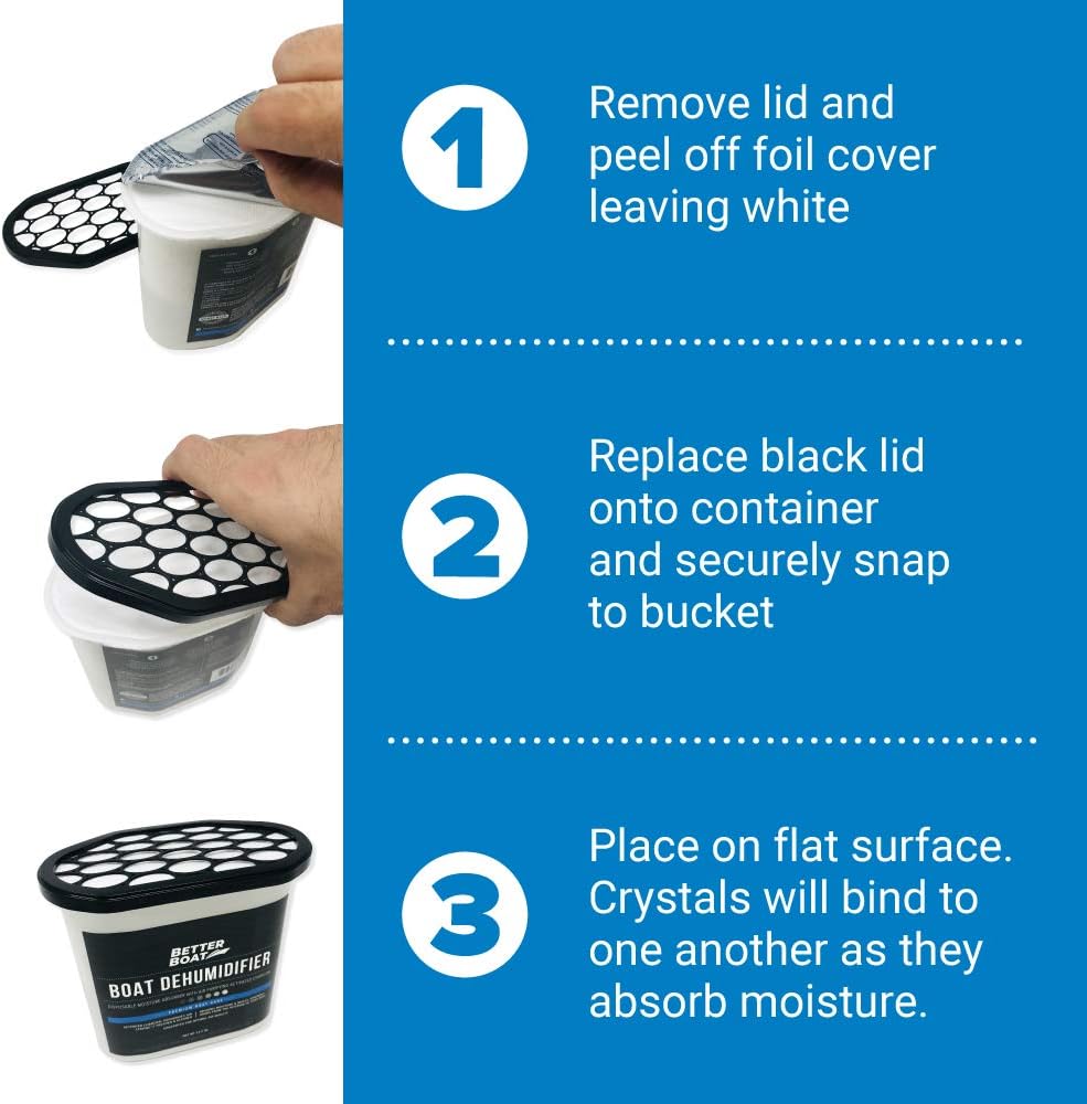 Moisture Absorber and Boat Dehumidifier, Charcoal Odor Remover for Damp Smell and Humidity