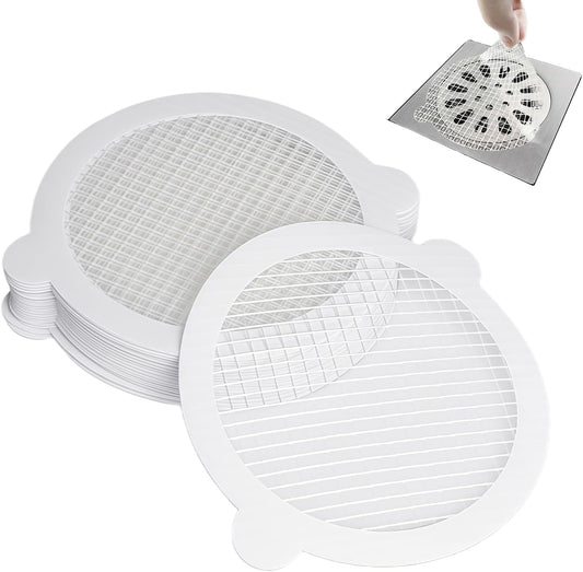 30 Pack Disposable Shower Drain Hair Catcher Hair Trap Drain Covers 4.3” Extra-Wide Mesh Hair