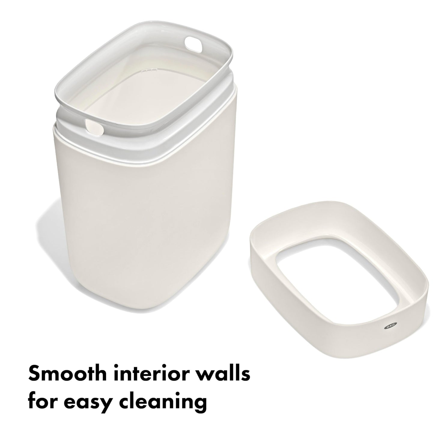 OXO Good Grips Trash Can, Bathroom Trash Can - White