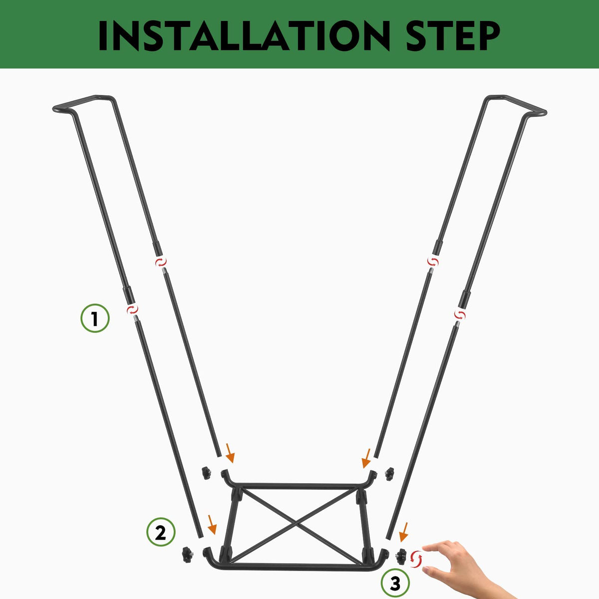 FEED GARDEN Trash Bag Holder, Outdoor Metal Leaf Bag Holder Stand, Garbage Bag Frame Holder for