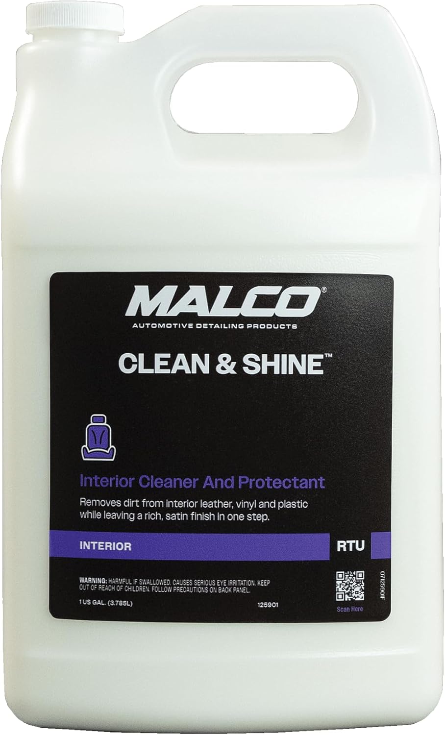Malco Clean & Shine Interior Car Cleaner and Dressing – Restore Leather, Plastic and Vinyl Surfaces