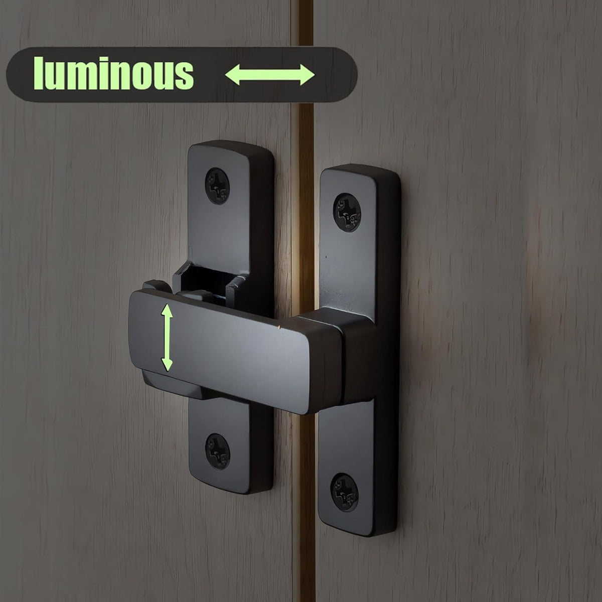 90/180 Degree Barn Door Lock, Small Flip Gate Latches Protect Privacy Sliding Door Latch Lock for