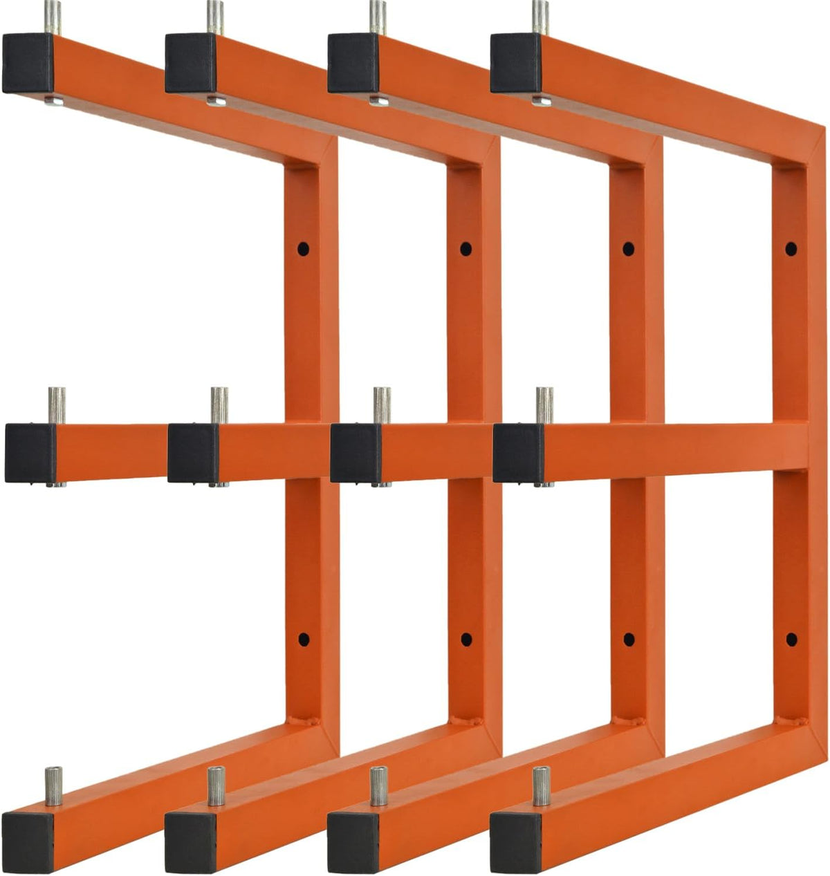 Lumber Storage Metal Rack Wall, Heavy Duty 3-Level Wall-Mounted Wood Rack Organizer for Garage
