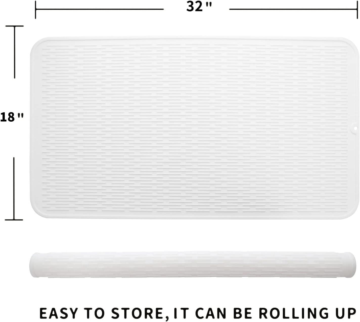 Silicone Dish Drying Mat for Multiple Usage,Easy clean,Eco-friendly,Heat-resistant Silicone Mat for