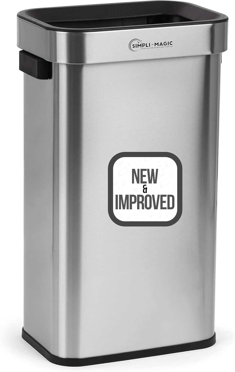 Simpli-Magic 18.5 Gallon (70L) Open Top Trash Can – Rectangular Commercial Trash Can