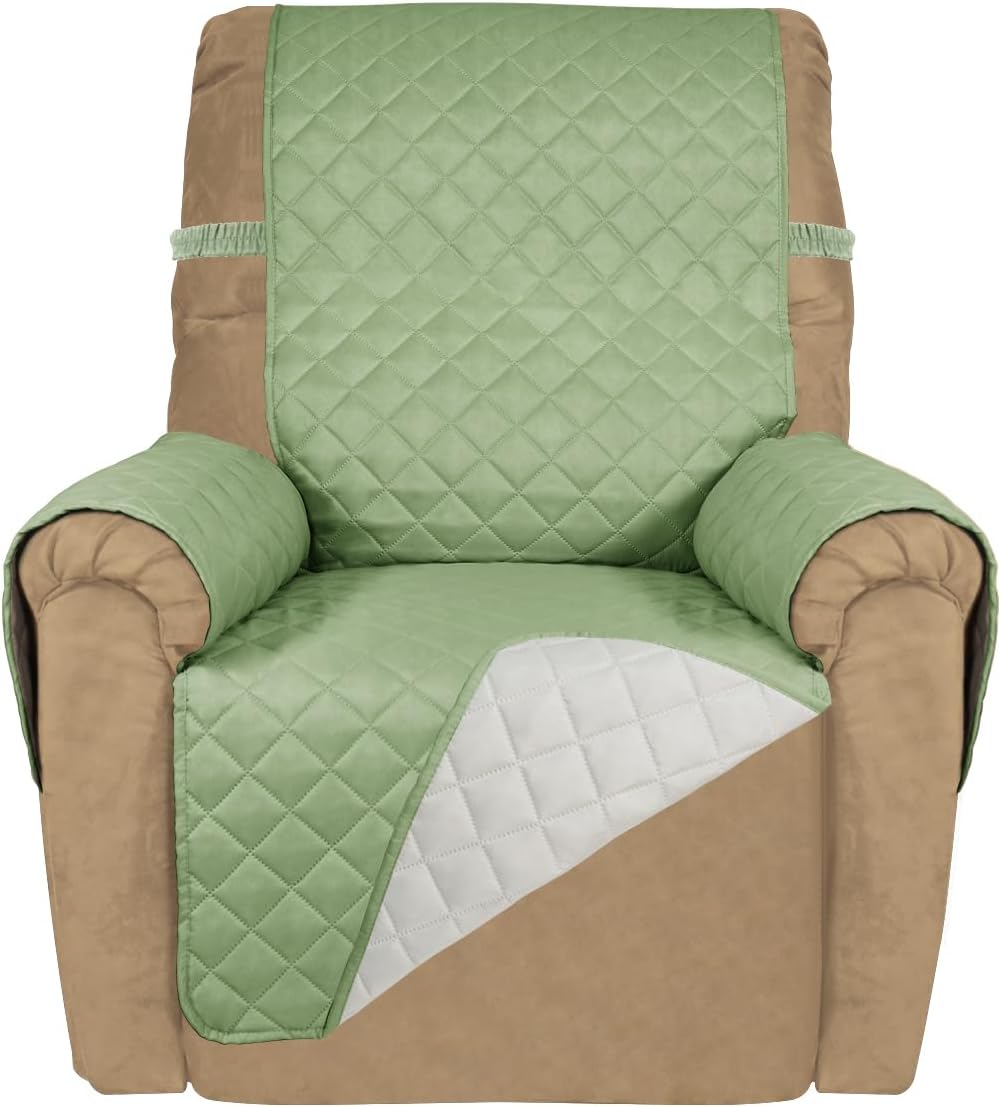 PureFit Reversible Quilted Sofa Cover, Water Resistant Slipcover Furniture Protector, Washable