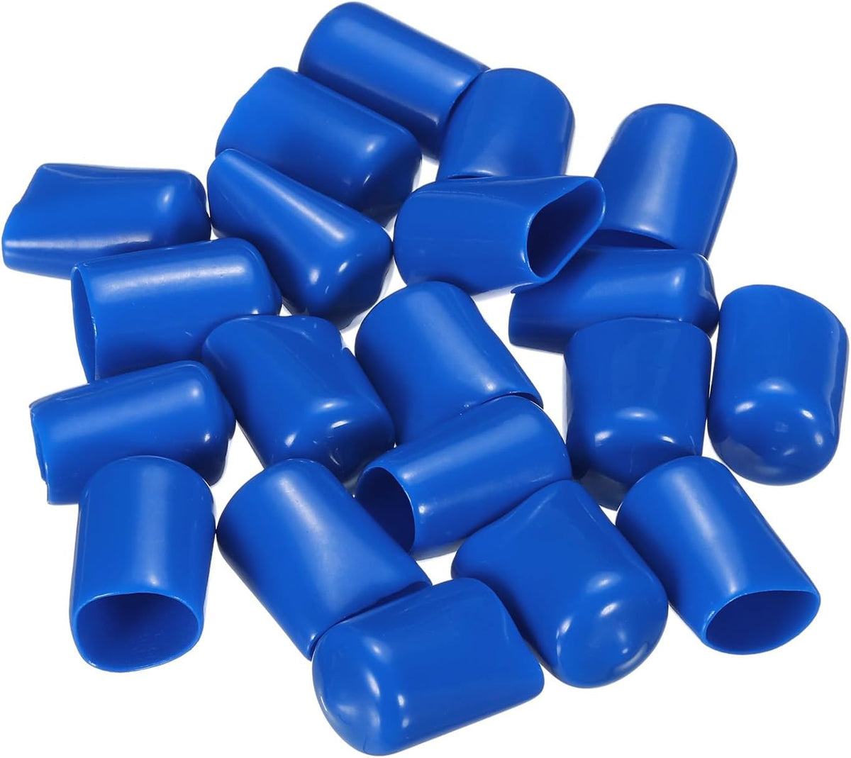 uxcell 20pcs Rubber End Caps 14mm ID Vinyl PVC Round Tube Bolt Cap Cover Screw Thread Protectors