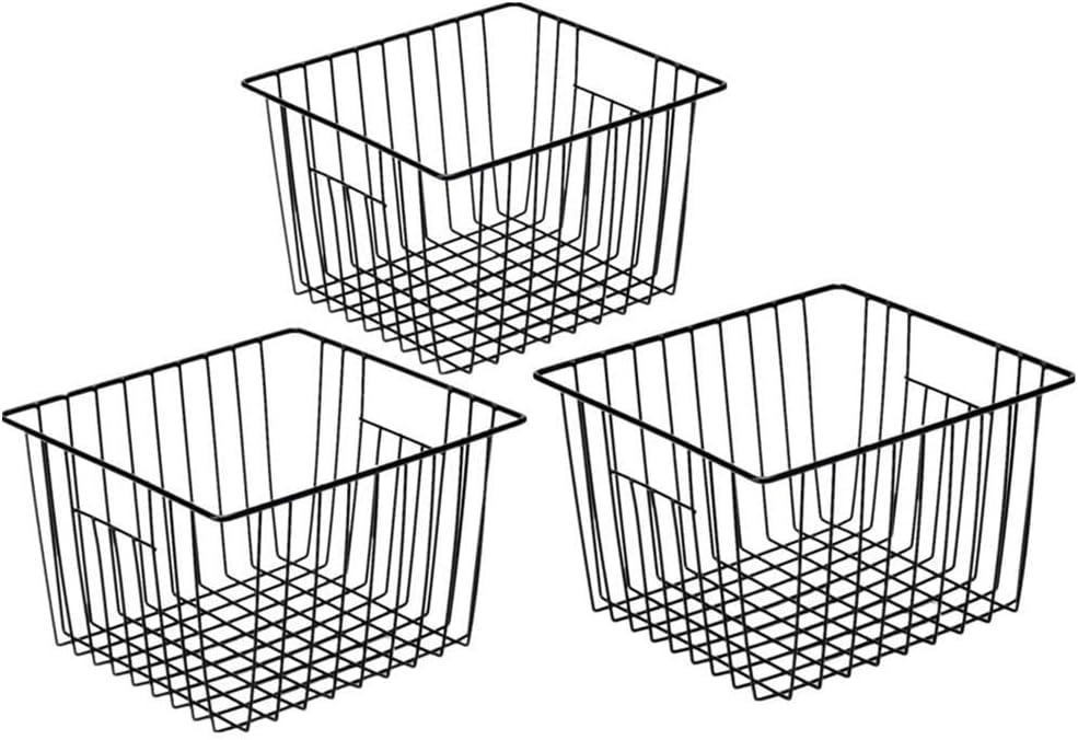 Slideep Wire Metal Basket Bin Storage Baskets Modern Farmhouse Food, Vegetable, Shampoo, Clothes