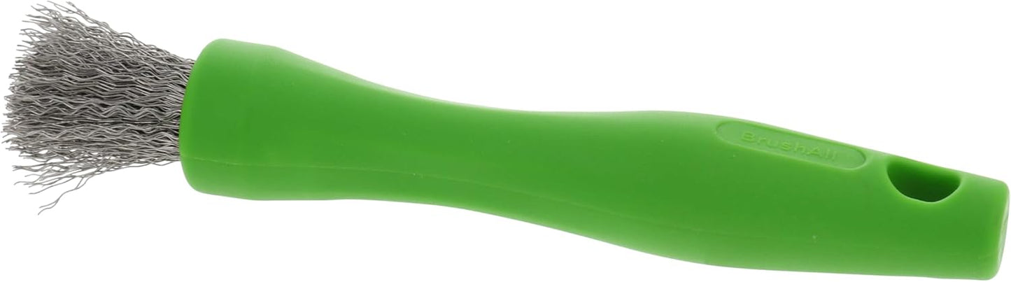 BrushAll® Wire Hand Brush with Ergonomic Handle and Tightly Packed Bristles for Kitchen, Garage