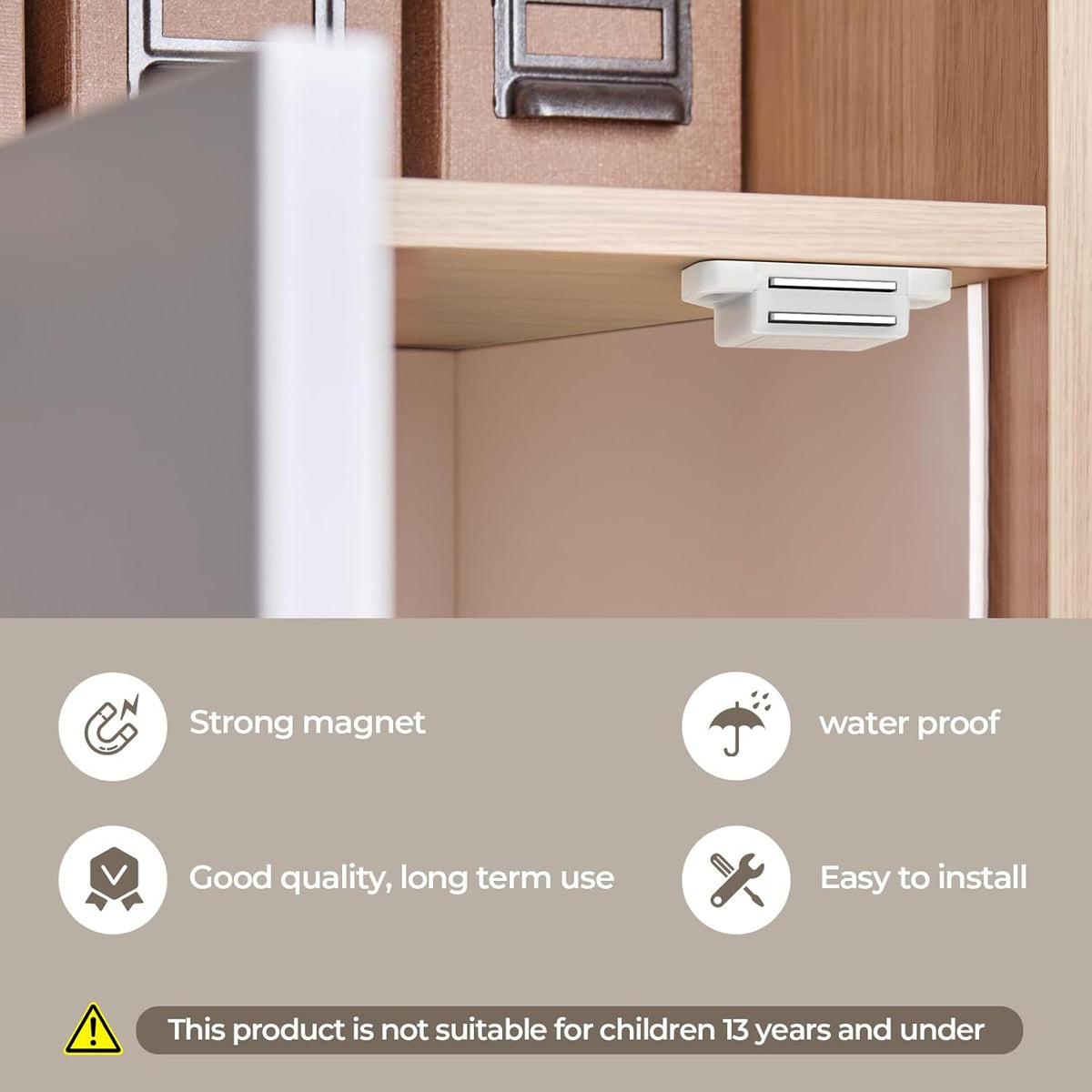 Cabinet Magnetic Catch Door Latch 30LB for Kitchen Drawer Magnets to Stay Closed Magnetic Catch