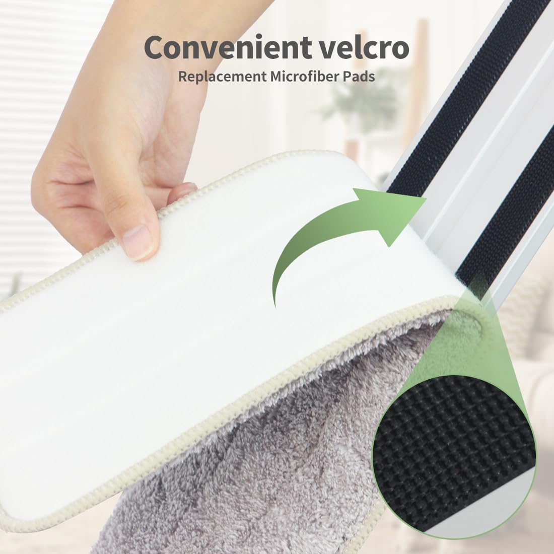 CQT Commercial Flat Microfiber Floor Mop Cleaning System 18" Inch Wet Dry and Dust Hardwood with 4