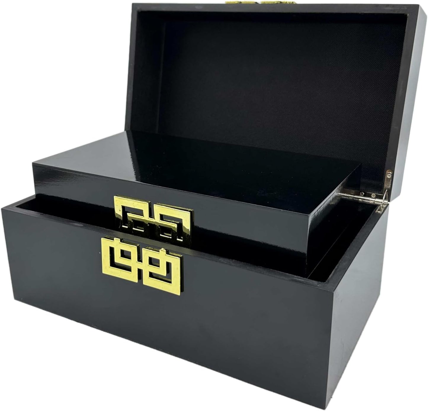 Galt International Storage Box Set Decorative Storage Box w/Hinged Lid Classic Design Wood Decor