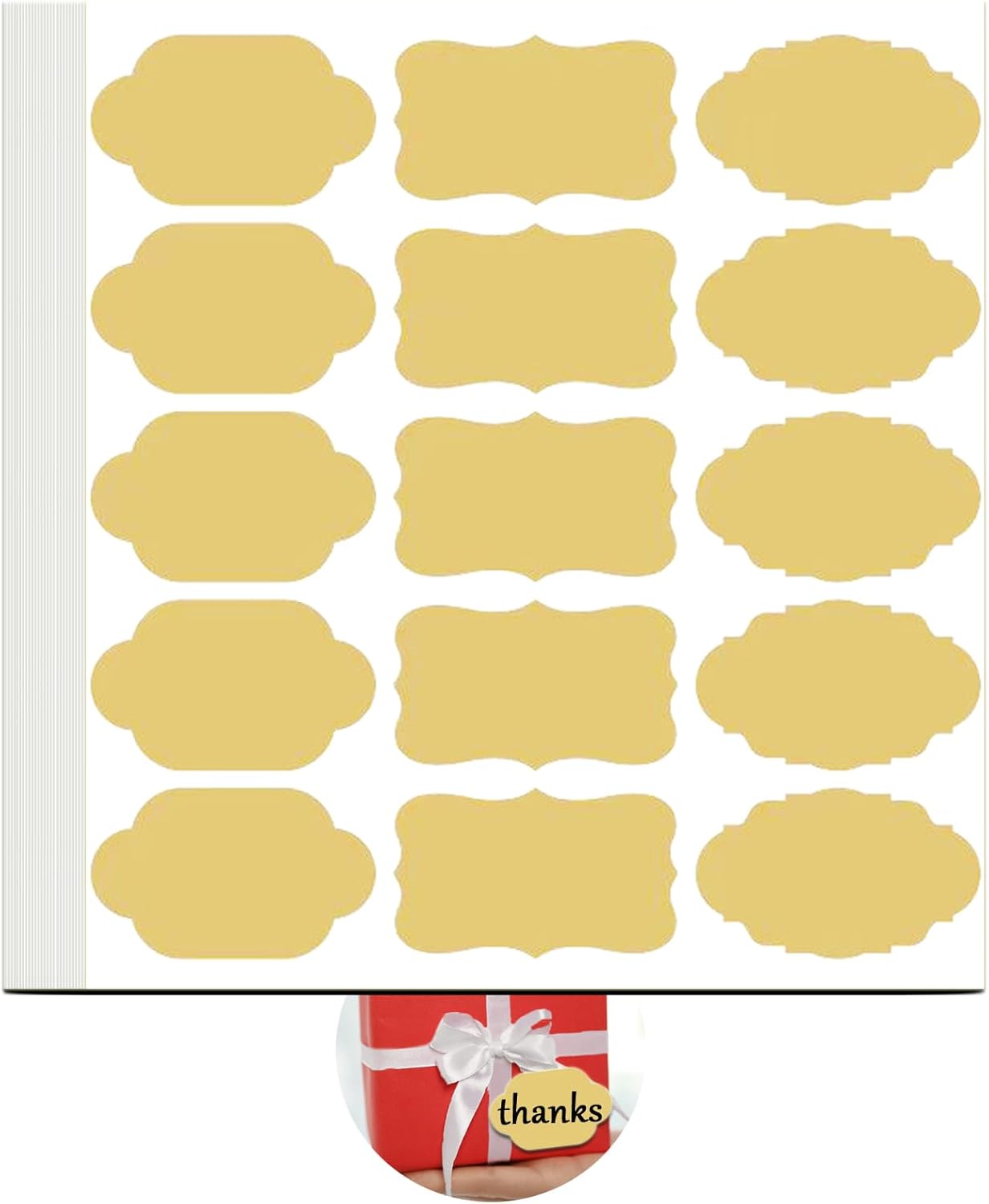 450pcs Label Stickers, Gift Tag Stickers, Name Tags, Self-Adhesive Writable All-Purpose Labels for