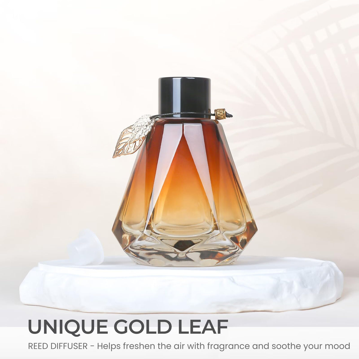 Reed Diffuser Set, 4 Empty Bottles with 20 Sticks, Diamond Style (4 PCS Black) – view 5