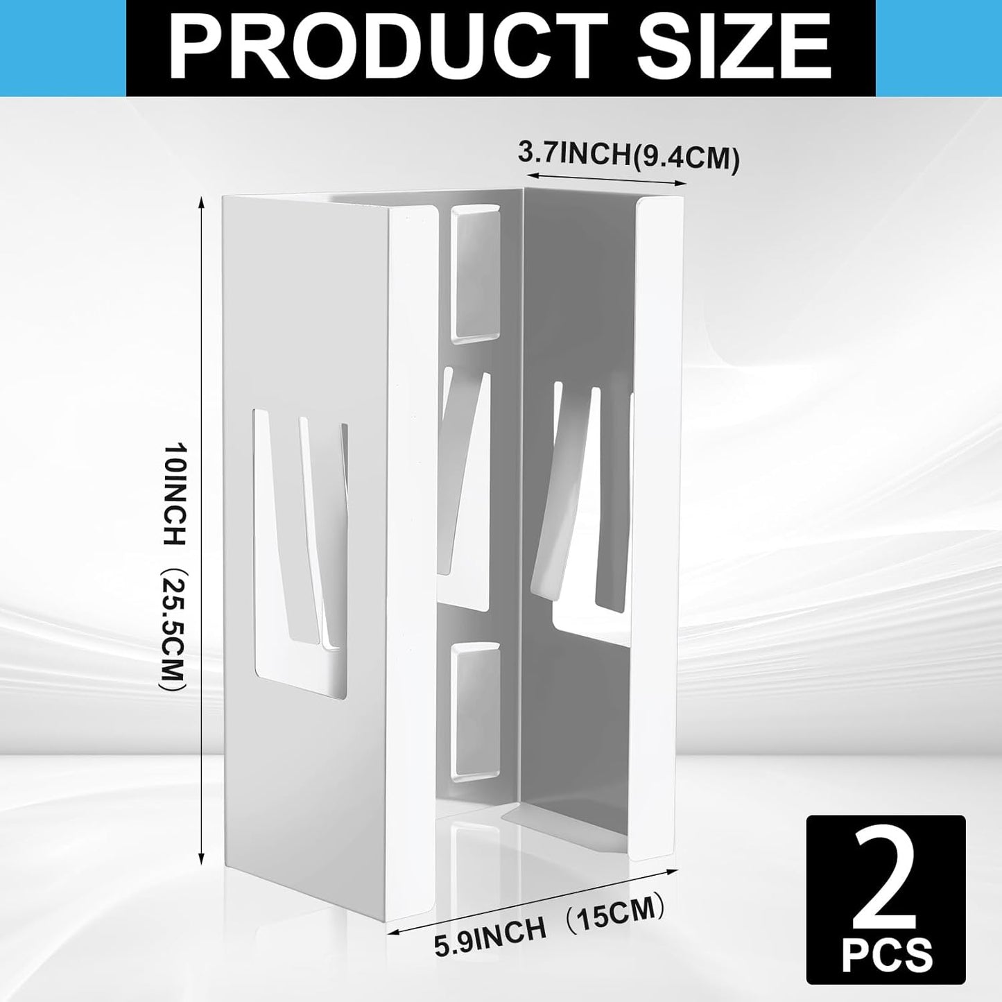 Lounsweer 2 Pcs Magnetic Glove Dispenser Holders Wall Mount Boxes of Gloves Commercial Quality