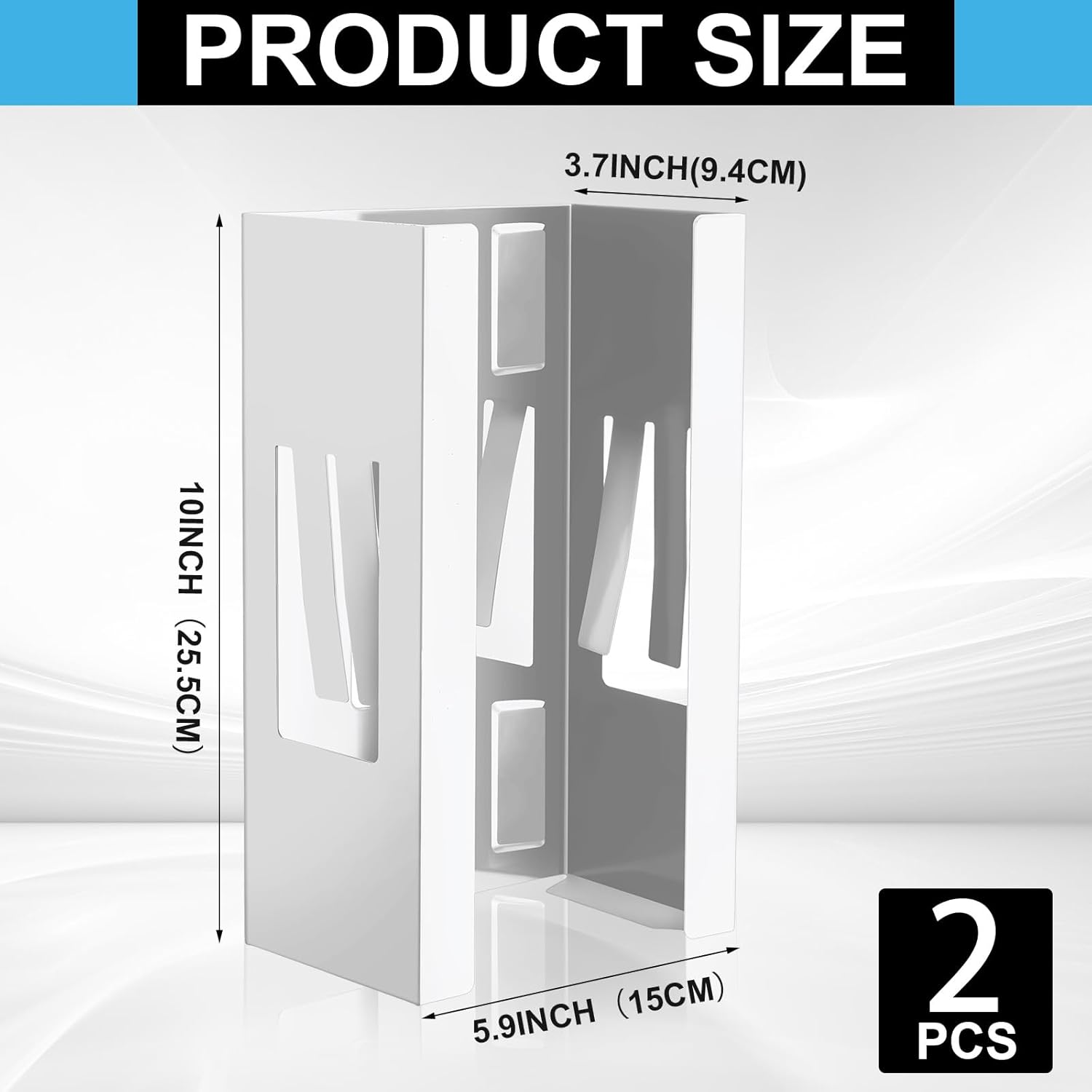 Lounsweer 2 Pcs Magnetic Glove Dispenser Holders Wall Mount Boxes of Gloves Commercial Quality