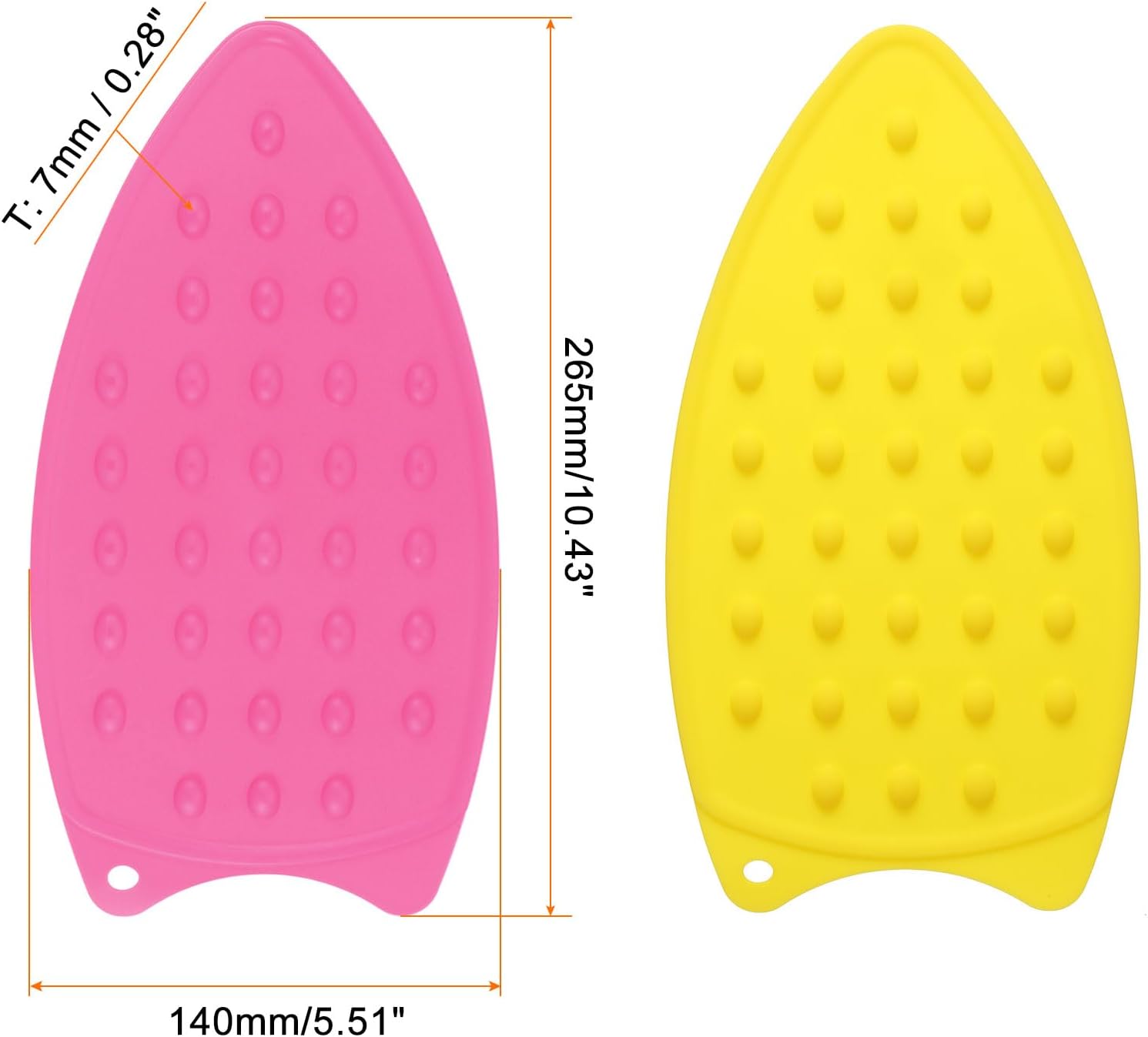 HARFINGTON 2pcs Silicone Iron Rest Pad, Multipurpose Iron Hot Resistant Mat Iron Rest Plate for