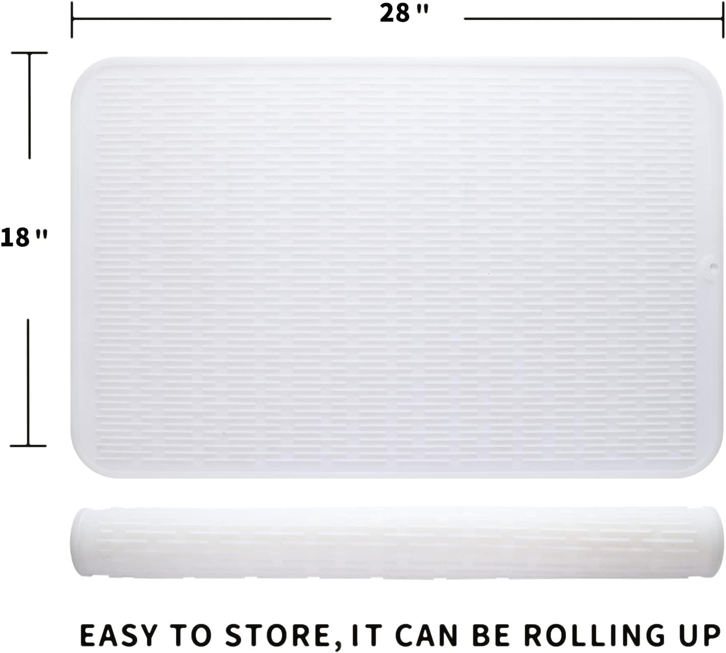 Silicone Dish Drying Mat for Multiple Usage,Easy clean,Eco-friendly,Heat-resistant Silicone Mat for