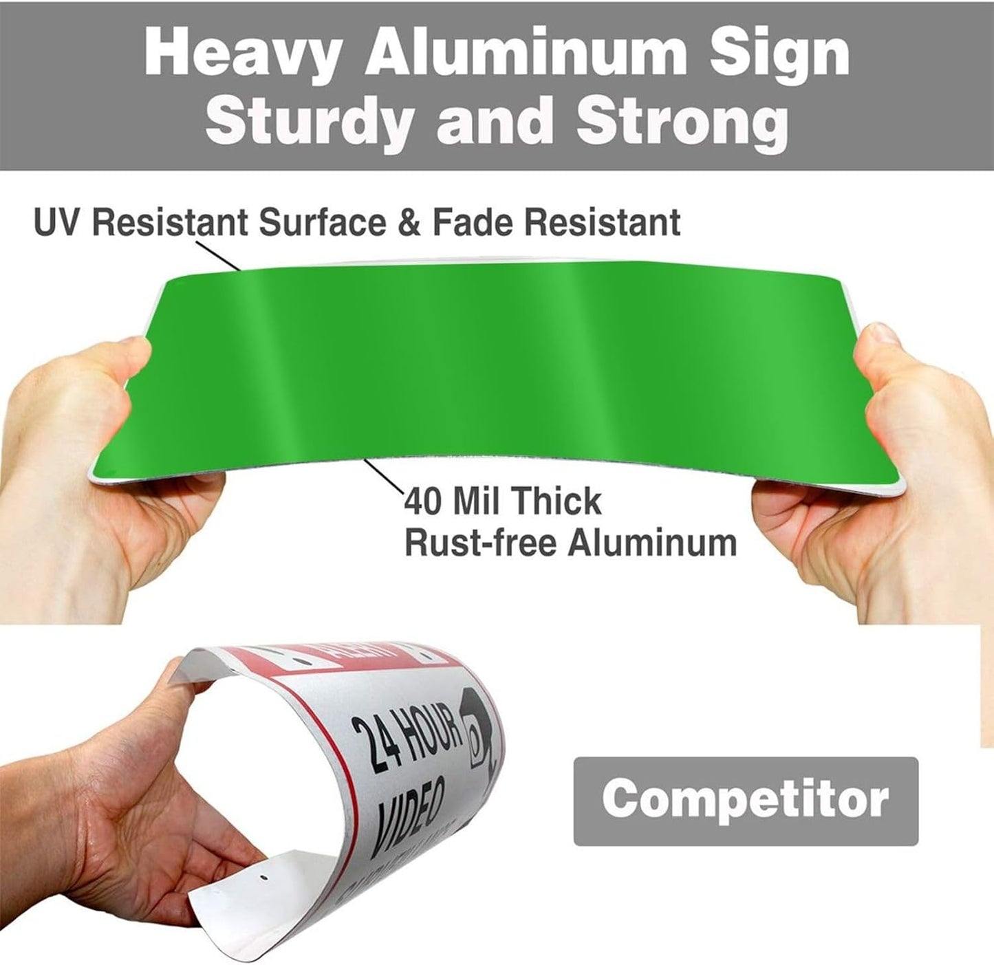 Personalized Aluminum Weatherproof Metal Signs - Multiple Sizes, Custom Text & Picture, Hazard