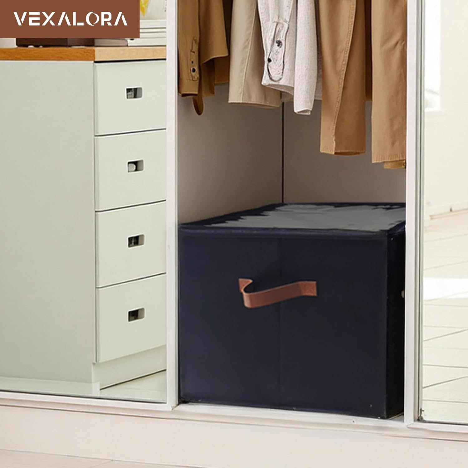 Shoe Organizer Box 2 Pack, Shoe Storage Organizer with Clear Cover, Adjustable Dividers Fits 16-32