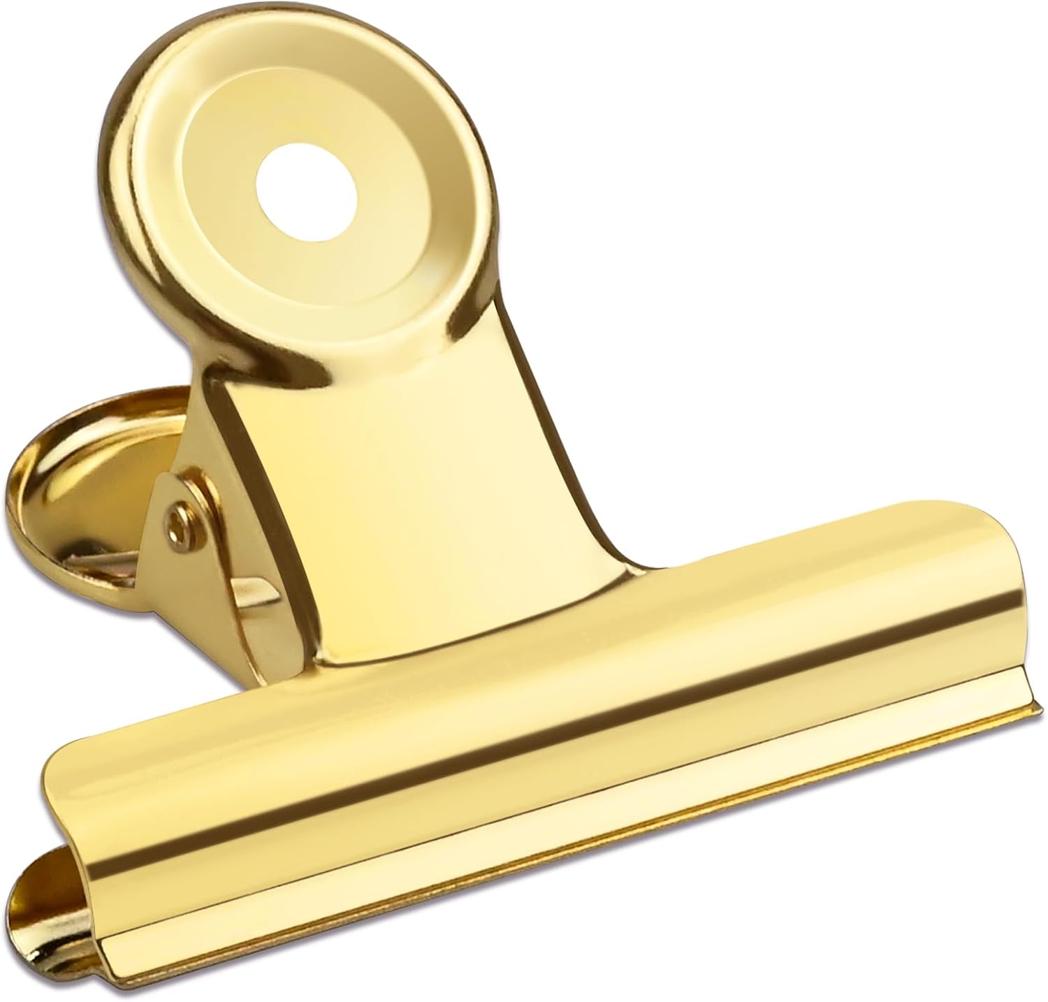 10 Pack Large Metal Hinge Clips 2.5 Inches Bull Hinge Paper Clips Gold Bulldog Clips for Crafts