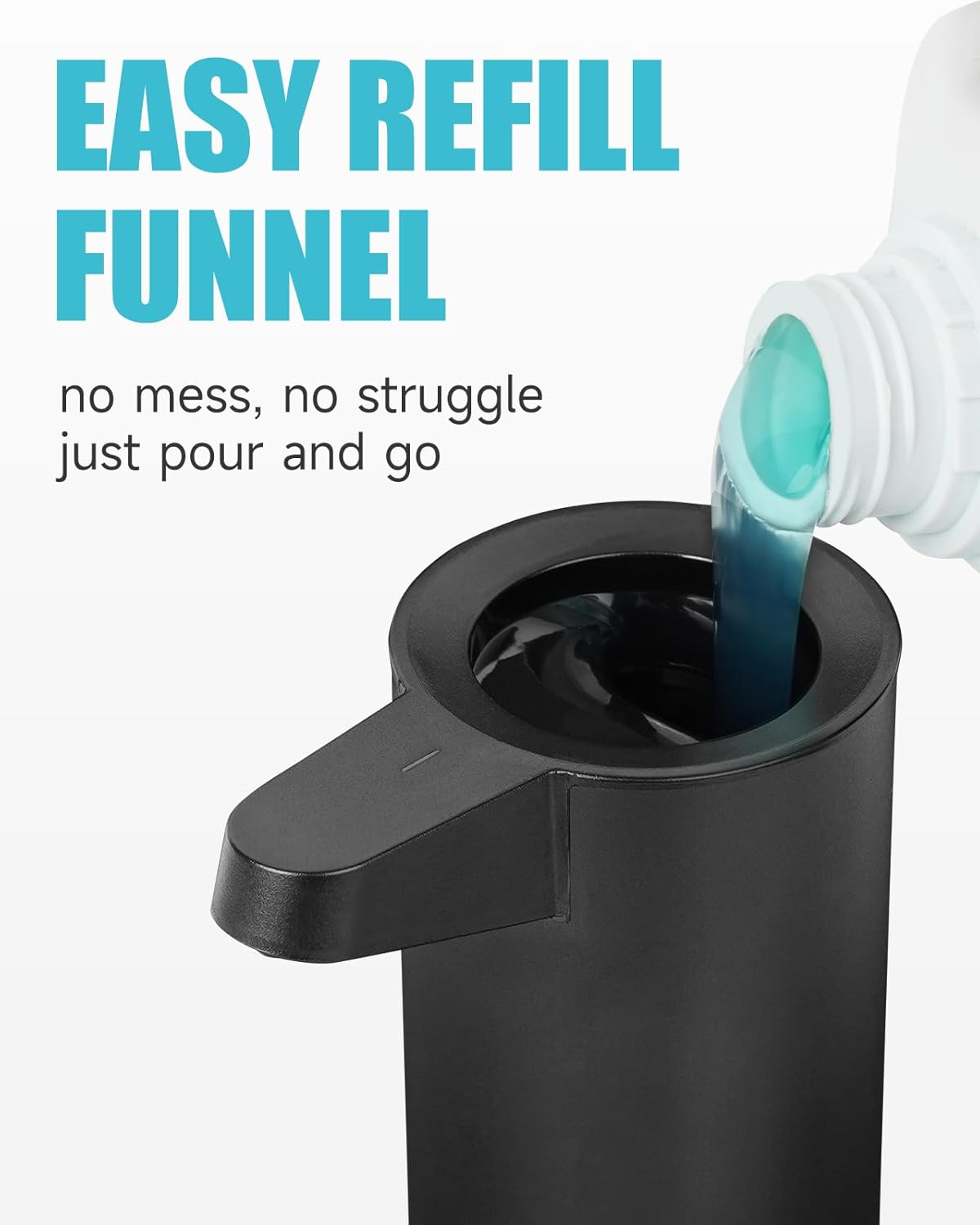 AIKE SensePro Automatic Soap Dispenser Type-C Rechargable, Stainless Matte Black Coating 12.8