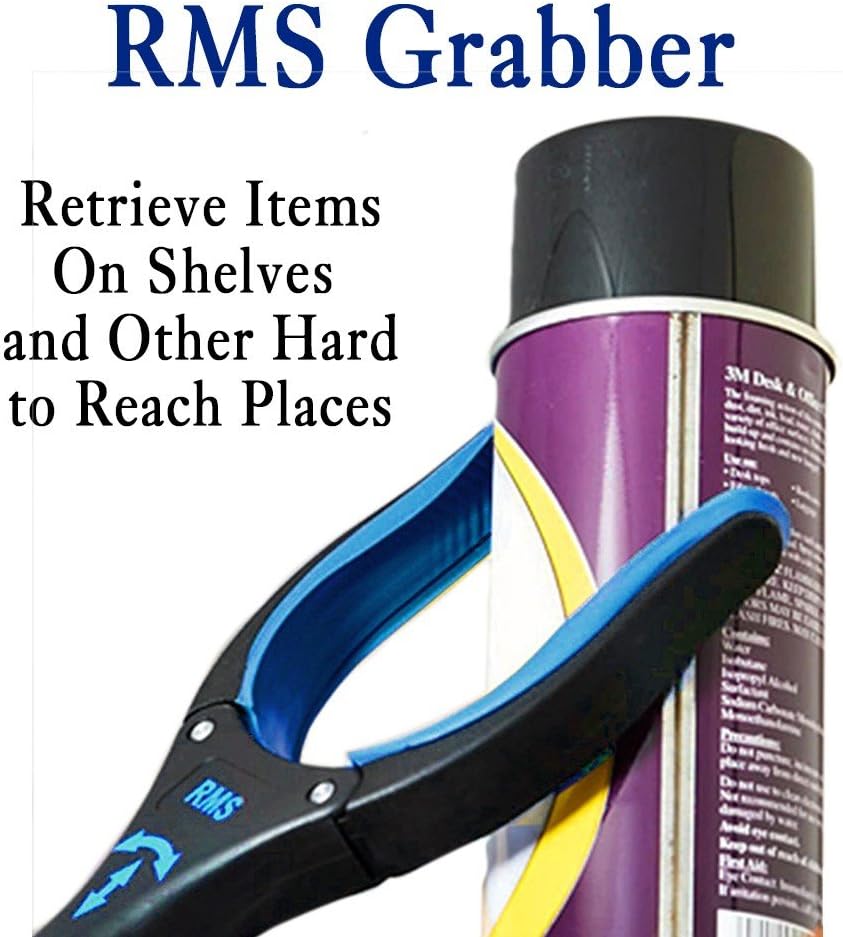 RMS 2-Pack 32 Inch Extra Long Grabber Reacher with Rotating Jaw - Mobility Aid Reaching Assist Tool