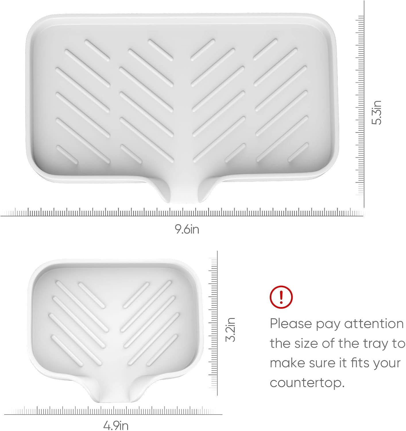 Kitchen Soap Tray,Kitchen Sink Tray Sponge Tray Kitchen Sponge Holder Self Draining Premium